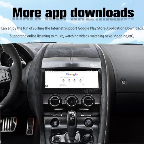 Viknav 10.25 Inch Android Head Unit Car Radio For Jaguar F-TYPE Roadster 2013-2015 Original Car Functions Display Touch LCD Screenn(128GB)
