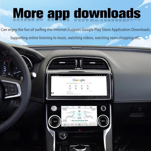 Viknav Android Car Radio 10.25 inch For Jaguar XE/XEL/F-PACE 2016-2019 Wirless CarPlayer GPS Navigation Head Unit (64GB)