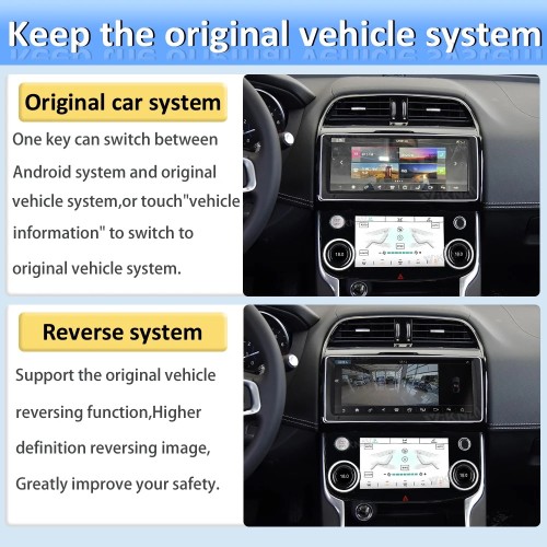 Viknav Android Car Radio 10.25 inch For Jaguar XE/XEL/F-PACE 2016-2019 Wirless CarPlayer GPS Navigation Head Unit (128GB)