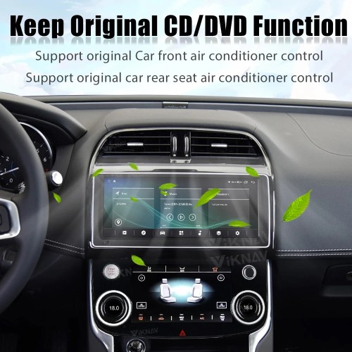 Viknav Android Car Radio 10.25 inch For Jaguar XE/XEL/F-PACE 2016-2019 Wirless CarPlayer GPS Navigation Head Unit (128GB)