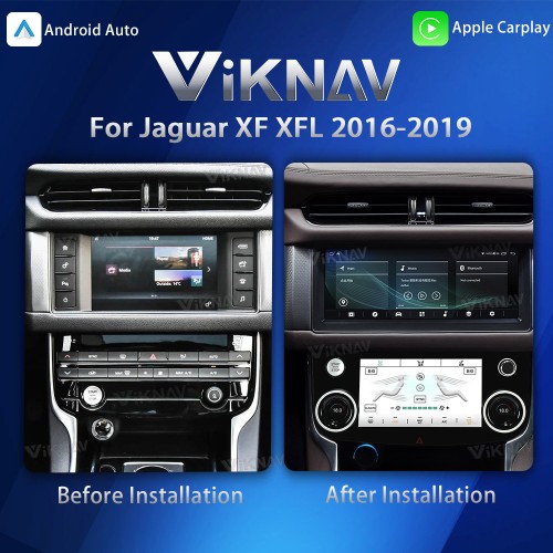 Viknav Car Radio 10.25 inch GPS Navigation For Jaguar XF XFL 2016-2019 Multimedia Player Auto Stereo(128GB)