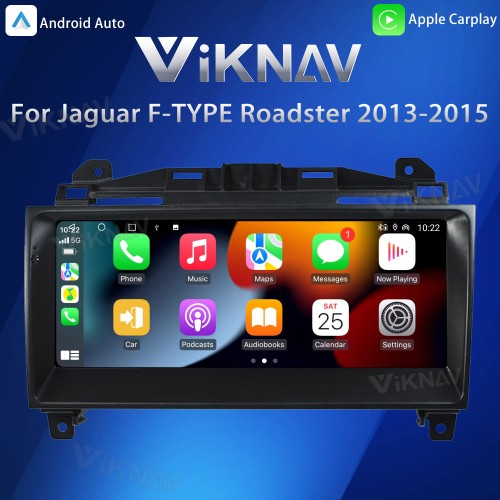 Viknav 10.25 Inch Android Head Unit Car Radio For Jaguar F-TYPE Roadster 2013-2015 Original Car Functions Display Touch LCD Screenn(128GB)