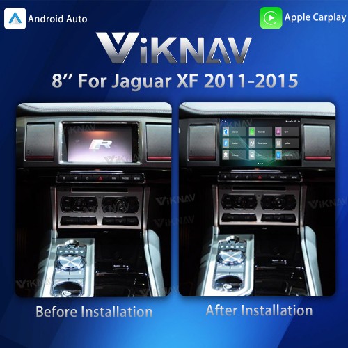 Viknav Car Radio 8 inch For Jaguar XF 2011-2015 Head Unit CarPlay Audio Stereo Touch Screen Car GPS Navigation Multimedia Player (128GB)