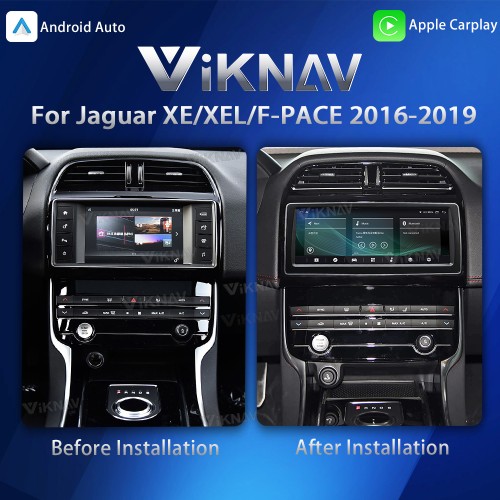 Viknav Android Car Radio 10.25 inch For Jaguar XE/XEL/F-PACE 2016-2019 Wirless CarPlayer GPS Navigation Head Unit (128GB)