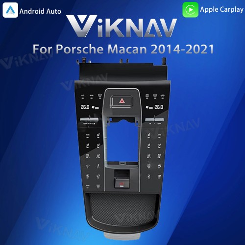 Viknav LCD Full Touch Car Saddle Dashboard Screen for Porsche Macan 2014-2021 Car Central Control Air Conditioning Vents Car Center Console Saddle Interior Decorative Accessories