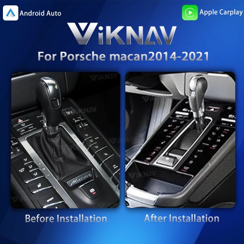 Viknav LCD Full Touch Car Saddle Dashboard Screen for Porsche Macan 2014-2021 Car Central Control Air Conditioning Vents Car Center Console Saddle Interior Decorative Accessories