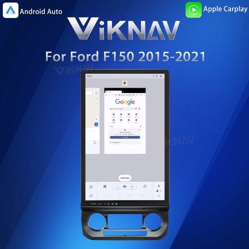 Viknav Upgrade Android Car Radio For Ford F150 2015-2022 16.8 inch Wireless Carpaly Android Auto Touch Screen GPS Navigation Multimedia player Auto Stereo Head Unit