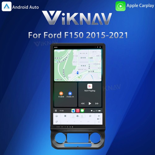 Viknav Upgrade Android Car Radio For Ford F150 2015-2022 16.8 inch Wireless Carpaly Android Auto Touch Screen GPS Navigation Multimedia player Auto Stereo Head Unit