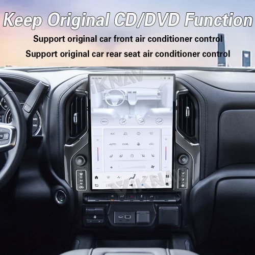Viknav 15.6" Touch Screen Car Radio For Chevrolet Silverado GMC SIERRA 2019 2020 2021 2022 2023 Multimedia Player Android Auto GPS Navigation Wireless Carplay (128GB)