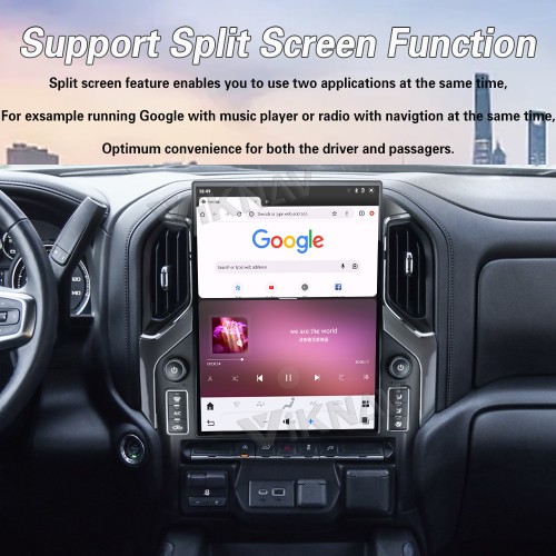 Viknav 15.6" Touch Screen Car Radio For Chevrolet Silverado GMC SIERRA 2019 2020 2021 2022 2023 Multimedia Player Android Auto GPS Navigation Wireless Carplay (128GB)