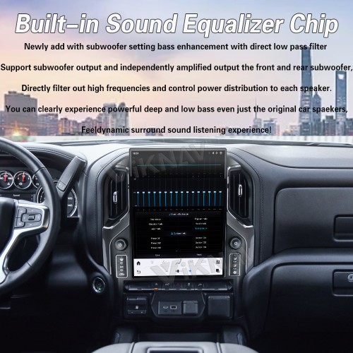 Viknav 15.6" Touch Screen Car Radio For Chevrolet Silverado GMC SIERRA 2019 2020 2021 2022 2023 Multimedia Player Android Auto GPS Navigation Wireless Carplay (128GB)
