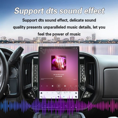 Viknav 15.6 Inch Larger Screen Car Radio For Chevrolet Silverado / GMC SIERRA 2014-2018  Android Head Unit Wirless Carplay GPS Navigation Player Autoradio (black 128GB)