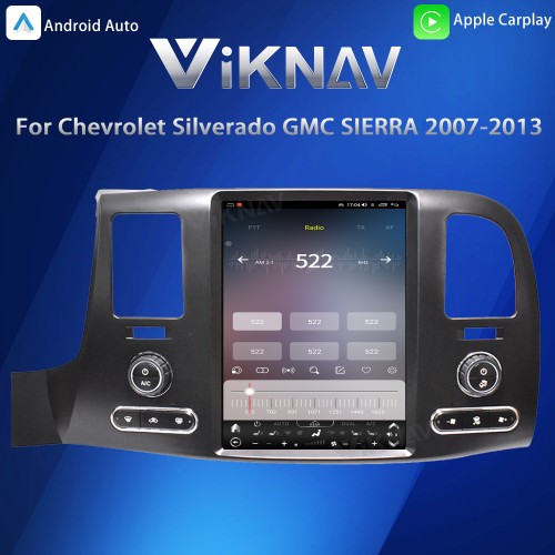 Viknav Car radio For Chevrolet Silverado GMC SIERRA 2007-2013 Vertical Screen 12.1 INCH Car Stereo DVD player GPS Navigation Head UNIT (128gb)