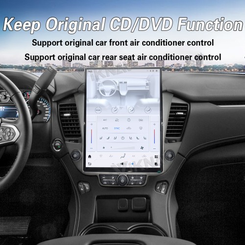 Viknav 15.6 inch Large Screen Car Radio For Chevrolet Tahoe Suburban GMC Yukon 2014-2020 Andriod Auto Radio Multimedia Player Wireless Carplay GPS Navigation Head Unit (128GB )