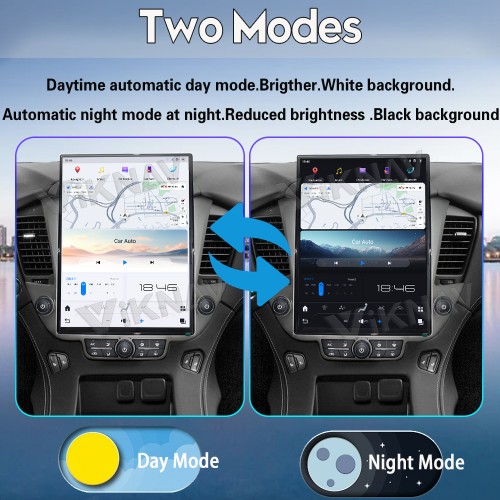Viknav 15.6 inch Large Screen Car Radio For Chevrolet Tahoe Suburban GMC Yukon 2014-2020 Andriod Auto Radio Multimedia Player Wireless Carplay GPS Navigation Head Unit (128GB )
