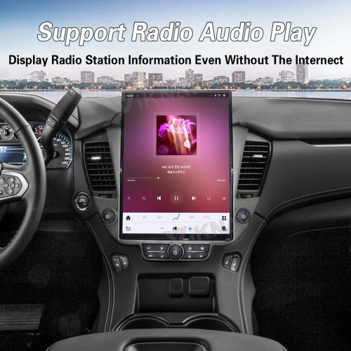 Viknav 15.6 inch Large Screen Car Radio For Chevrolet Tahoe Suburban GMC Yukon 2014-2020 Andriod Auto Radio Multimedia Player Wireless Carplay GPS Navigation Head Unit (128GB )