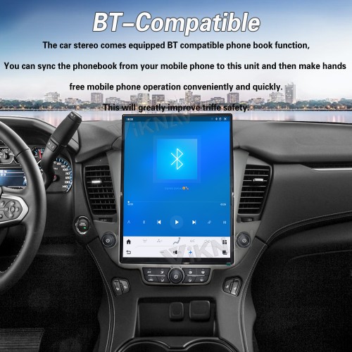 Viknav 15.6 inch Large Screen Car Radio For Chevrolet Tahoe Suburban GMC Yukon 2014-2020 Andriod Auto Radio Multimedia Player Wireless Carplay GPS Navigation Head Unit (128GB )