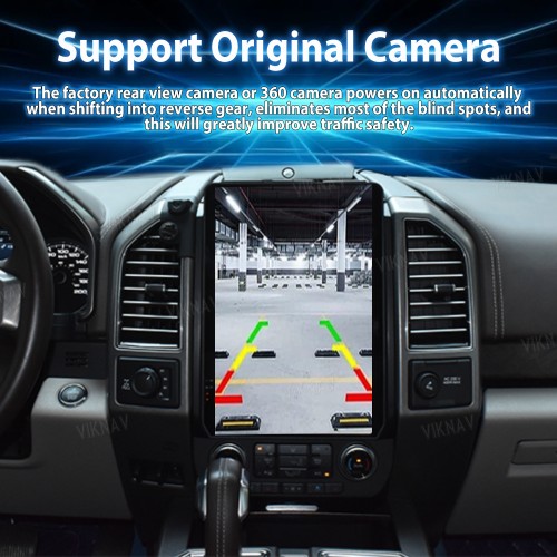 Viknav 14.4 Inch Car Radio Android 13 For Ford F150 2015-2020 Stereo Wireless Carplay Android Auto Touch Screen GPS Navigation Multimedia player 128GB