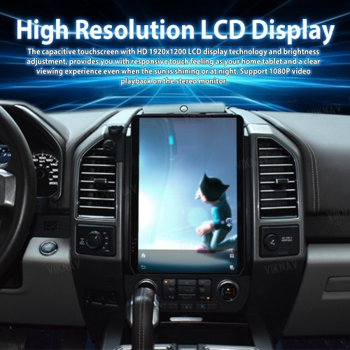 Viknav 14.4 Inch Car Radio Android 13 For Ford F150 2015-2020 Stereo Wireless Carplay Android Auto Touch Screen GPS Navigation Multimedia player 128GB