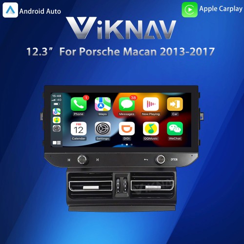 Android System 12.3 Inch Car Radio For Porsche Macan 2013-2017 Auto Stereo Wireless Carplay GPS Navigation Multimedia Player Touch Screen Had Unit(128GB)