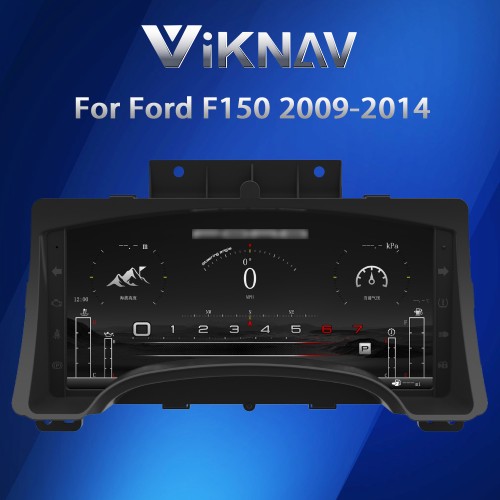 Viknav 15.1inch For Ford F150 2009-2014 LCD Digital Cluster Dashboard Panel Speedometer Screen Virtual Instrument Cluster Virtual Cockpit