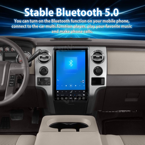 Viknav 14.4 Inch Car Radio Android 13 and Digital Cluster Dashboard Panel Speedometer For Ford F150 2015-2020 Stereo Wireless Carplay Android Auto Touch Screen GPS Navigation Multimedia Player