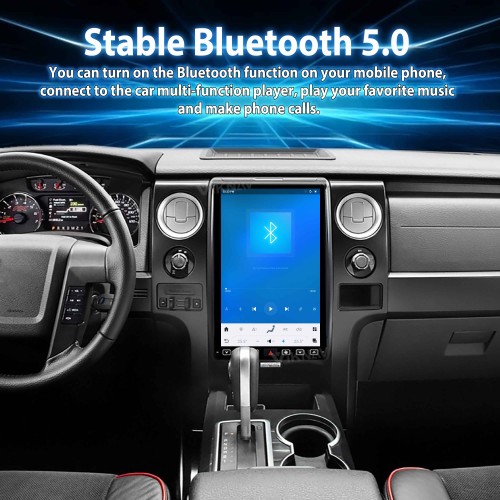 Viknav 14.4 Inch Car Radio Android 13 and Digital Cluster Dashboard Panel Speedometer For Ford F150 2013-2014 Stereo Wireless Carplay Android Auto Touch Screen GPS Navigation Multimedia Player