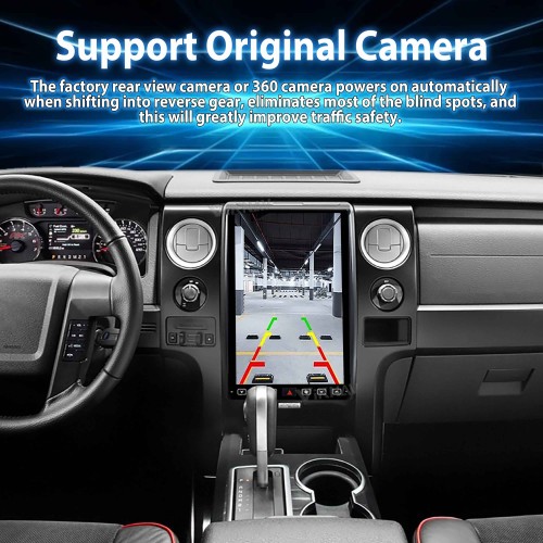 Viknav 14.4 Inch Car Radio Android 13 and Digital Cluster Dashboard Panel Speedometer For Ford F150 2013-2014 Stereo Wireless Carplay Android Auto Touch Screen GPS Navigation Multimedia Player