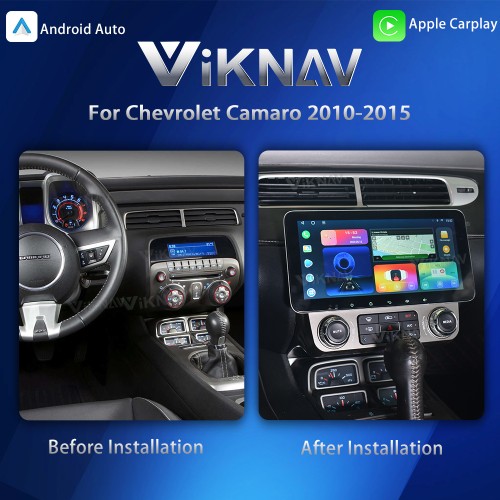 Viknav Upgrade Android Car Radio for Chevrolet Camaro 2010-2015 Multimedia Video Player GPS Navigation BT Carplay Head Unit(128GB)