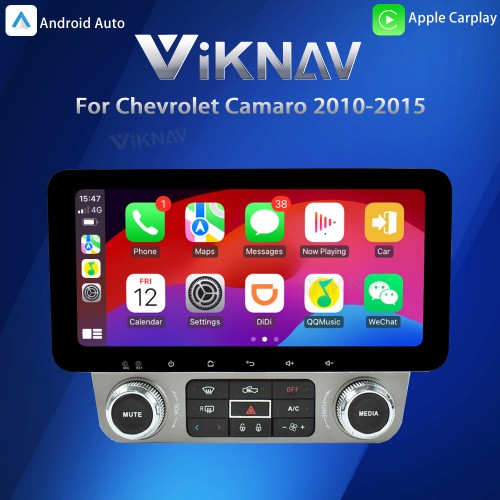 Viknav Upgrade Android Car Radio for Chevrolet Camaro 2010-2015 Multimedia Video Player GPS Navigation BT Carplay Head Unit(128GB)