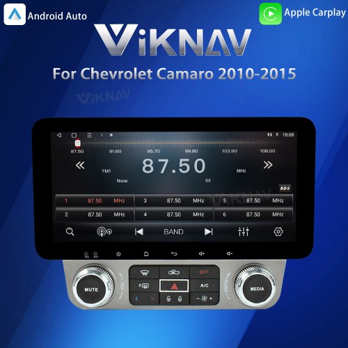 Viknav Upgrade Android Car Radio for Chevrolet Camaro 2010-2015 Multimedia Video Player GPS Navigation BT Carplay Head Unit(128GB)