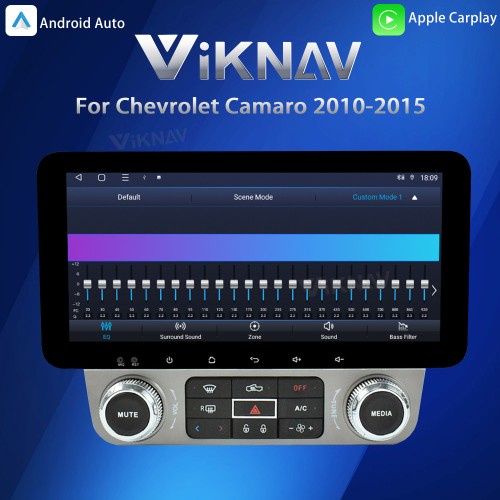 Viknav Upgrade Android Car Radio for Chevrolet Camaro 2010-2015 Multimedia Video Player GPS Navigation BT Carplay Head Unit(128GB)