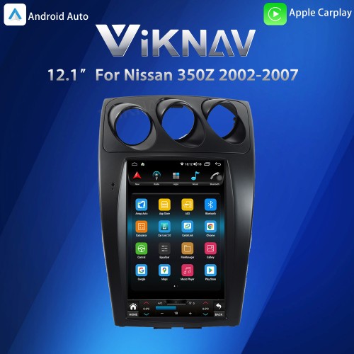 VIKNAV 12.1 ” Car Radio For Nissan 350Z 2002-2007 LHD Touch Screen Audio Stereo Radio (right)