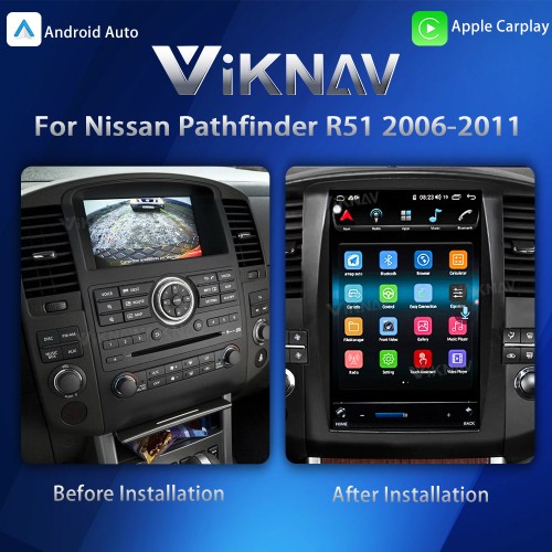 Viknav Screen Car Radio For Nissan pathfinder R51 2006-2011 Android Head Unit Wirless Carplay GPS Navigation Player Autoradio ( 128GB)