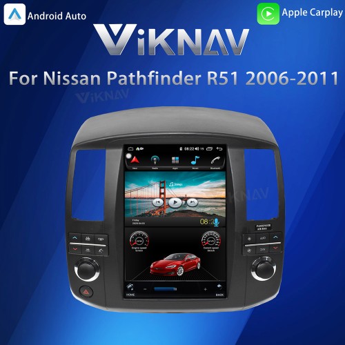 Viknav Screen Car Radio For Nissan pathfinder R51 2006-2011 Android Head Unit Wirless Carplay GPS Navigation Player Autoradio ( 128GB)