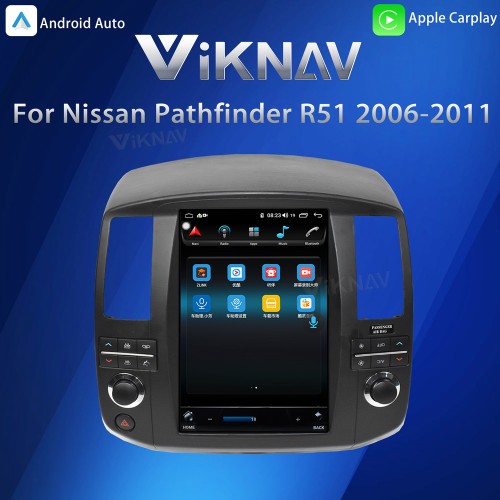 Viknav Screen Car Radio For Nissan pathfinder R51 2006-2011 Android Head Unit Wirless Carplay GPS Navigation Player Autoradio ( 128GB)
