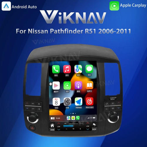 Viknav Screen Car Radio For Nissan pathfinder R51 2006-2011 Android Head Unit Wirless Carplay GPS Navigation Player Autoradio ( 128GB)