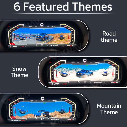 Viknav 13 Inch Car Digital Cluster For Chevrolet Silverado GMC SIERRA 2014- 2018 LCD Car Digital Speedometer Dashboard Panel Instrument Panel Virtual Cockpit