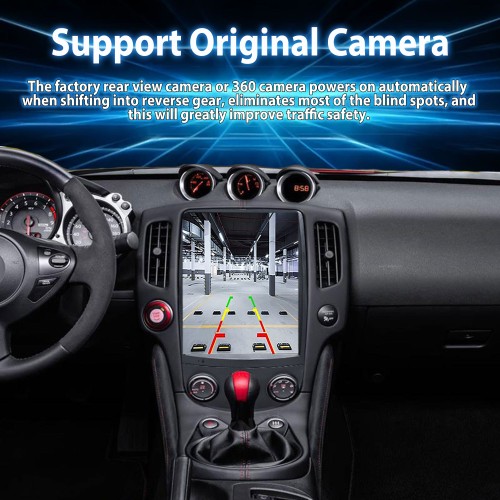 Viknav 12.1" Touch Screen Car Radio For Nissan 370Z ( 2008-2018 ) Multimedia Player Android Auto GPS Navigation Wireless Carplay