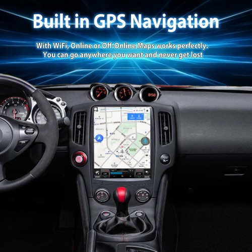 Viknav 12.1" Touch Screen Car Radio For Nissan 370Z ( 2008-2018 ) Multimedia Player Android Auto GPS Navigation Wireless Carplay