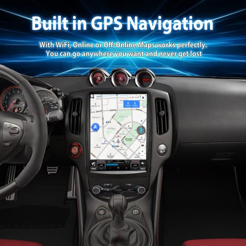 Viknav 12.1" Touch Screen Car Radio For Nissan 370Z ( 2008-2018 ) Multimedia Player Android Auto GPS Navigation Wireless Carplay