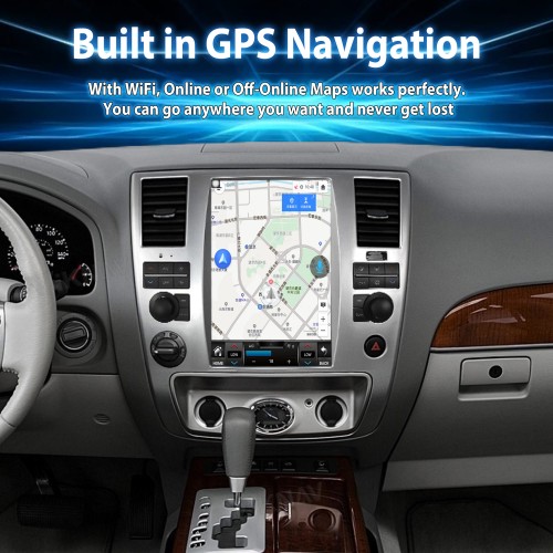 Viknav 12.1" Touch Screen Car Radio For Nissan Armada ( 2009 2010 ) Multimedia Player Android Auto GPS Navigation Wireless Carplay