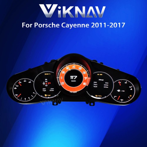 Viknav Linux 12.3 Inch Digital Cluster Dashboard Speedometer Panel For Porsche Cayenne 2011-2017 Virtual Digital Instrument Cluster Cockpit