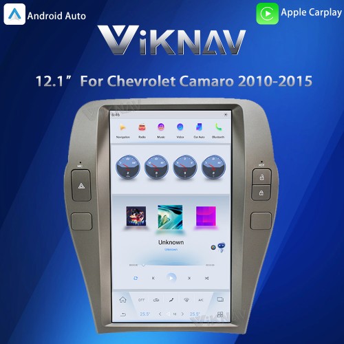 Viknav 12.1 Inch Android Car Radio for Chevrolet Camaro 2010-2015 GPS Navigation Auto Wireless Carplay  Multimedia Player Head Unit