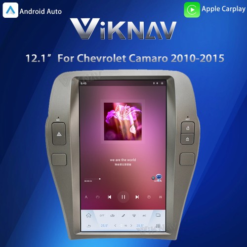 Viknav 12.1 Inch Android Car Radio for Chevrolet Camaro 2010-2015 GPS Navigation Auto Wireless Carplay  Multimedia Player Head Unit