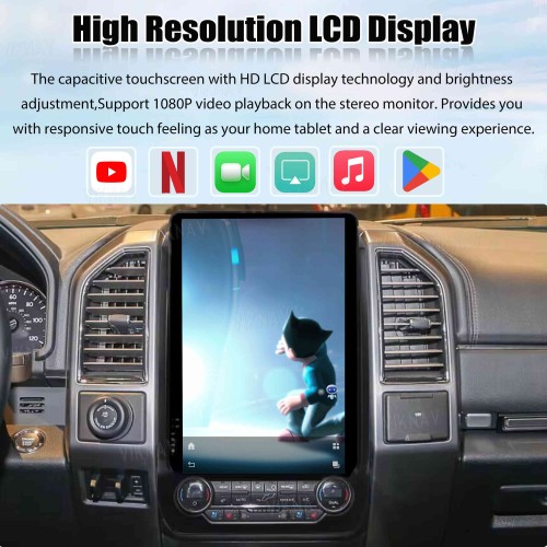 VIKNAV 14.4 inch Android Radio For Ford Expedition 2018 2019 2020 2021 2022 Car Radio Wireless Carplay Android Auto Stereo GPS Navigation Multimedia Player