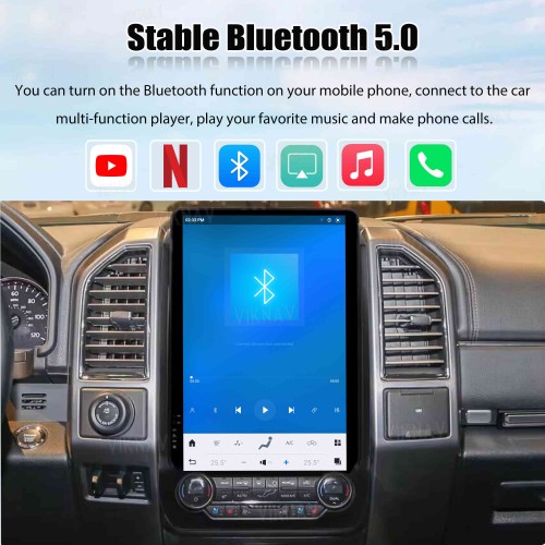 VIKNAV 14.4 inch Android Radio For Ford Expedition 2018 2019 2020 2021 2022 Car Radio Wireless Carplay Android Auto Stereo GPS Navigation Multimedia Player