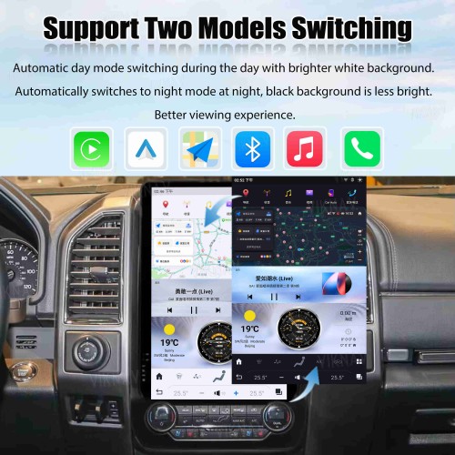 VIKNAV 14.4 inch Android Radio For Ford Expedition 2018 2019 2020 2021 2022 Car Radio Wireless Carplay Android Auto Stereo GPS Navigation Multimedia Player