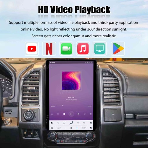 VIKNAV 14.4 inch Android Radio For Ford Expedition 2018 2019 2020 2021 2022 Car Radio Wireless Carplay Android Auto Stereo GPS Navigation Multimedia Player