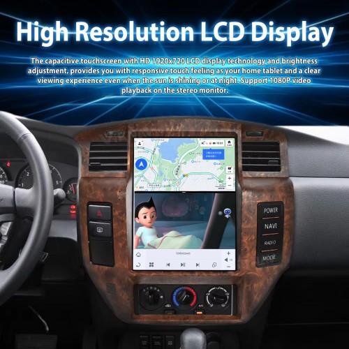 Viknav 12.1" Touch Screen Car Radio For Nissan Patrol Y61 ( 2004 - 2019 ) Multimedia Player Android Auto GPS Navigation Wireless Carplay
